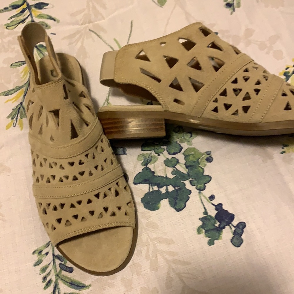 Suede Open Booties - image 2